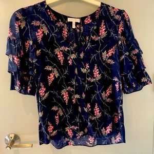 Size 2 Rebecca Taylor flora embellished blouse